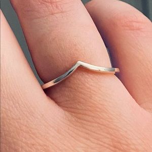 Sterling silver wishbone ring size 7.5